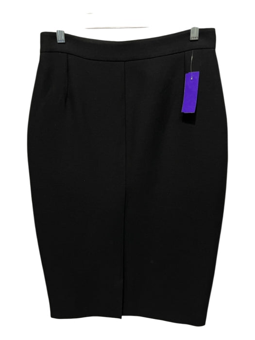Gucci Size 46 Black Wool Blend Front Slit Darted Pencil Skirt Black / 46