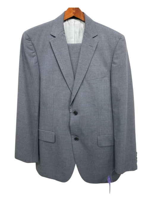 Boss Gray Wool Solid 2 Button Men's Suit Gray / 40R