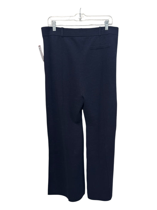 COS Size L Navy Blue Wool & Cotton Elastic Waist Pockets Seam Detail Pants Navy Blue / L