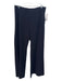 COS Size L Navy Blue Wool & Cotton Elastic Waist Pockets Seam Detail Pants Navy Blue / L