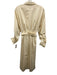 Antonio Melani Size 6 Cream Lyocell blend Gathered Button Down Long Sleeve Dress Cream / 6