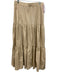 JS 71 Size XS/S Khaki Cotton Side Zip A Line Gathered Midi Skirt Khaki / XS/S