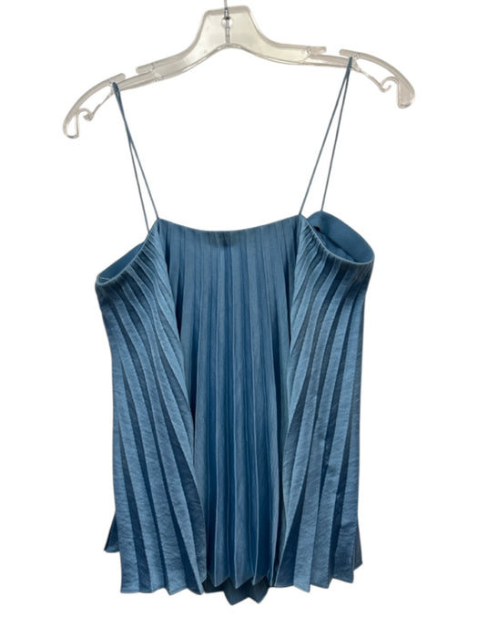 Vince Size M Sky Blue Polyester Accordian Pleats Spaghetti Strap A line Top Sky Blue / M