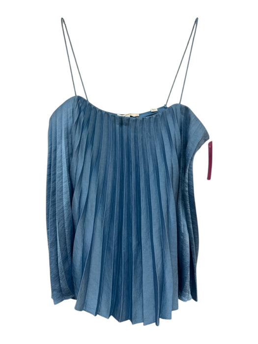 Vince Size M Sky Blue Polyester Accordian Pleats Spaghetti Strap A line Top Sky Blue / M