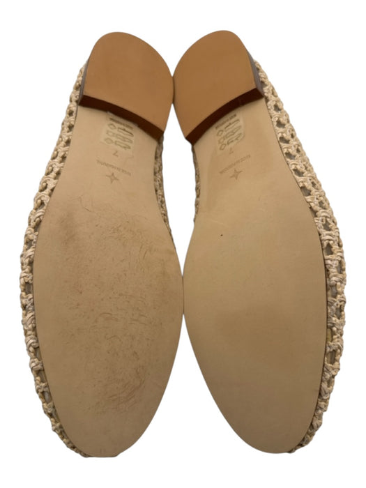 Tuckernuck Shoe Size 7 Beige Synthetic & Leather Mesh Woven Almond Toe Loafers Beige / 7