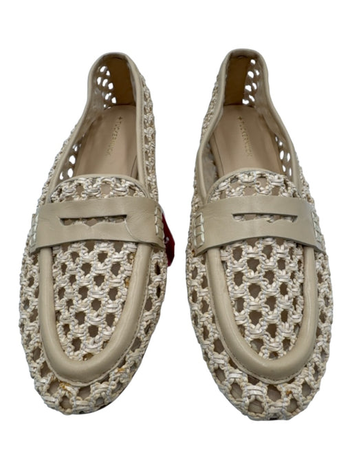 Tuckernuck Shoe Size 7 Beige Synthetic & Leather Mesh Woven Almond Toe Loafers Beige / 7