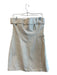 Meshki Size L Cream Cotton Denim Strapless Side Zip Above Knee Dress Cream / L