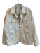 Meshki Size M Cream Cotton Denim Front Button Closure Long Sleeve Pockets Jacket Cream / M