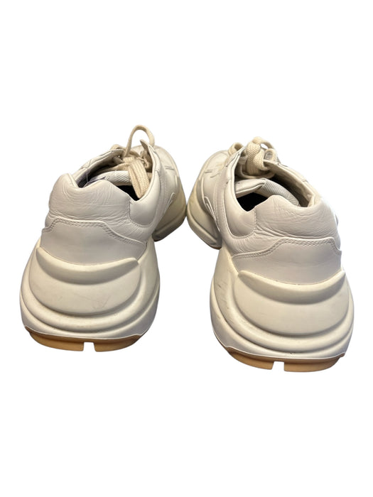 Gucci Shoe Size 42 Beige & Multi Leather Lace Up Low Top Rainbow Sneaker Shoes Beige & Multi / 42