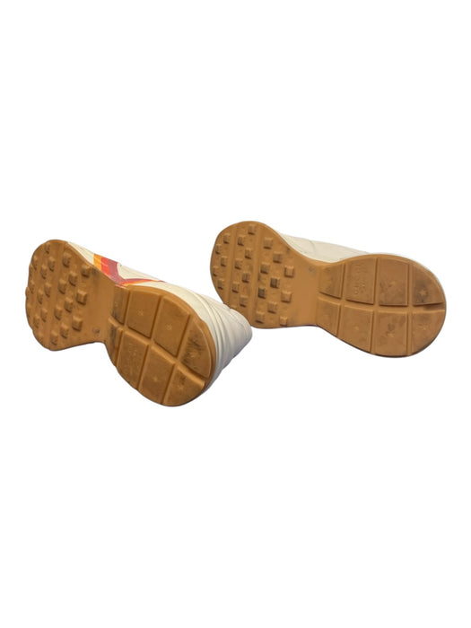 Gucci Shoe Size 42 Beige & Multi Leather Lace Up Low Top Rainbow Sneaker Shoes Beige & Multi / 42