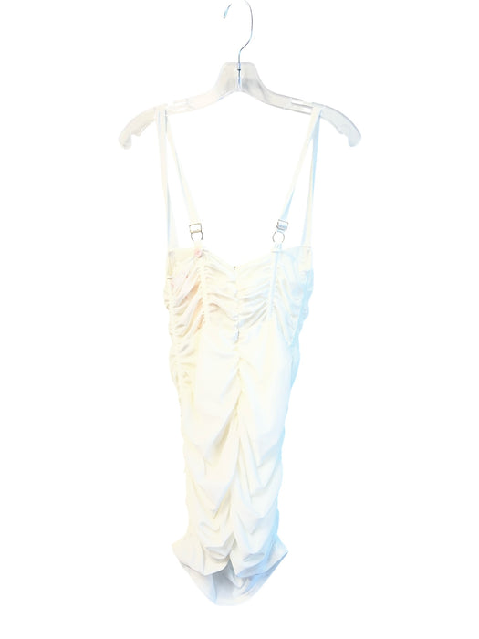 Oh Polly Size 10 White Polyester built in shorts Adjustable Strap Back Zip Dress White / 10