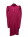 Alice + Olivia Size L Pink Wool Blend Metallic Thread Mock Neck Back Zip Dress Pink / L