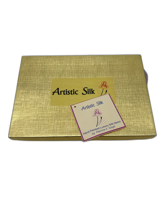 Artistic Silk Pink & Purple Silk Water Color scarf Pink & Purple / S