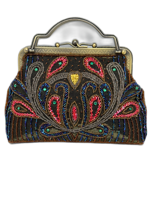 No Brand Gray, Blue, Multi Snap Closure Crossbody Rhinestone Bag Gray, Blue, Multi