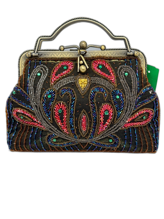 No Brand Gray, Blue, Multi Snap Closure Crossbody Rhinestone Bag Gray, Blue, Multi