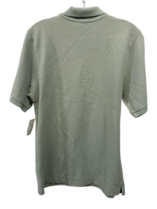 Burberry Size M Green Cotton Solid Polo Men's Short Sleeve Green / M
