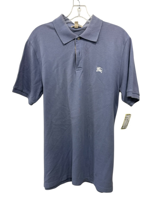 Burberry Size M Light blue Cotton Solid Polo Men's Short Sleeve Light blue / M