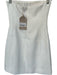 Meshki Size XS White Polyester Strapless Back Zip Mini Dress White / XS