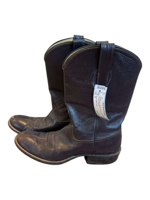 Rios of Mercedes Shoe Size 8 Dark Brown Leather Round Toe Cowboy Boots Dark Brown / 8
