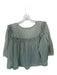 Free People Size L Sage green Cotton 3/4 Sleeve Lace Detail Buttons Top Sage green / L