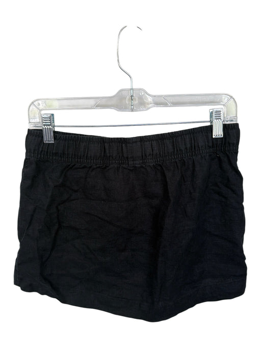 Venroy Size Est S Black Linen Drawstring Mini Skirt Black / Est S