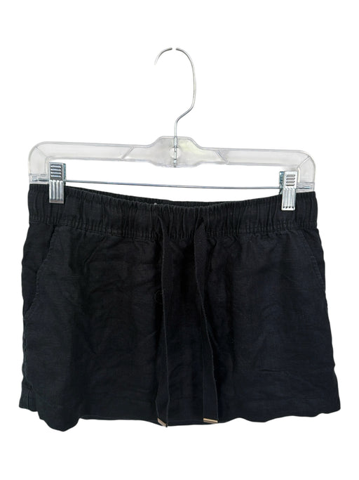 Venroy Size Est S Black Linen Drawstring Mini Skirt Black / Est S