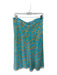 J. Crew Size M Blue & Tan Viscose Elastic Waist Flowers Maxi Skirt Blue & Tan / M