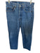 Levi's Size Est 25 Med Dark Wash Cotton Button Fly Mid Rise Straight Leg Jeans Med Dark Wash / Est 25