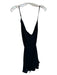 Reformation Size S Black Viscose Spaghetti Strap Wrap Mini Dress Black / S