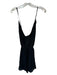 Reformation Size S Black Viscose Spaghetti Strap Wrap Mini Dress Black / S