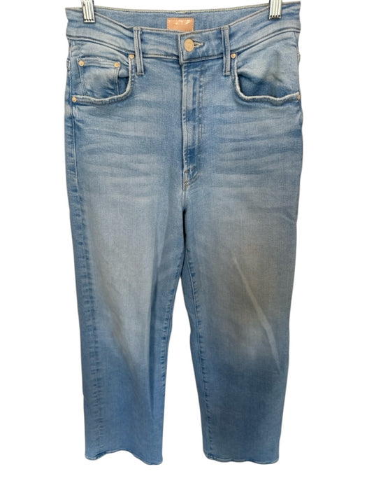 Mother Size 26 Light Wash Cotton Blend High Waist Wide Leg Jeans Light Wash / 26