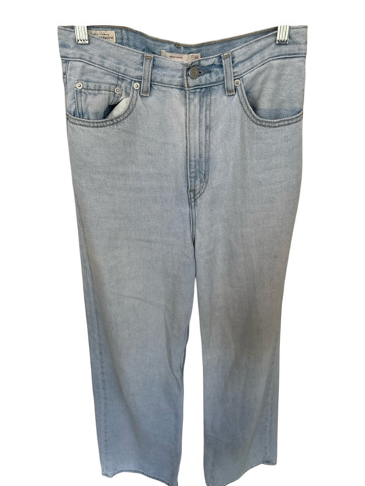 Levi's Size 26 Light Wash Cotton High Waist Wide Leg Jeans Light Wash / 26