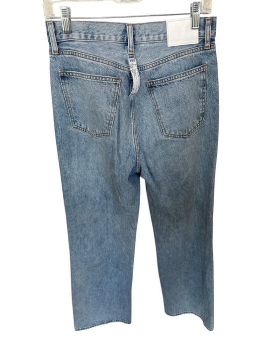 Denim Forum Size 26 Light Wash Cotton High Waist Wide Leg Jeans Light Wash / 26