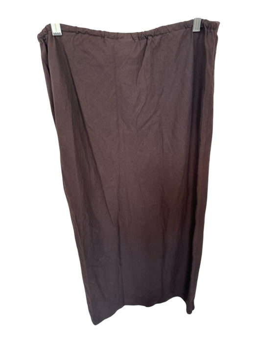 Gap Size LT Brown Cotton Drawstring Waist Maxi Skirt Brown / LT