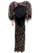 Rixo Size XS Black, Gold & Multi Polyester Short Sleeve All Over Sequins Dress Black, Gold & Multi / XS