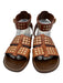 Celine Shoe Size 40 Cognac Brown Leather Studded Gladiator Ankle Buckle Sandals Cognac Brown / 40