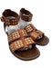 Celine Shoe Size 40 Cognac Brown Leather Studded Gladiator Ankle Buckle Sandals Cognac Brown / 40