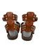 Celine Shoe Size 40 Cognac Brown Leather Studded Gladiator Ankle Buckle Sandals Cognac Brown / 40