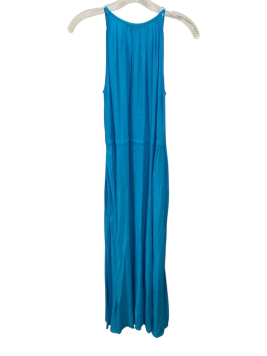 Diane Von Furstenberg Size XS Blue Viscose Sleeveless V Neck Maxi Dress Blue / XS