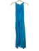 Diane Von Furstenberg Size XS Blue Viscose Sleeveless V Neck Maxi Dress Blue / XS