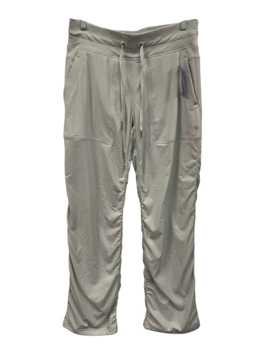 Lululemon Size 8 Gray White Nylon Blend Elastic & Drawstring Waist lined Pants Gray White / 8