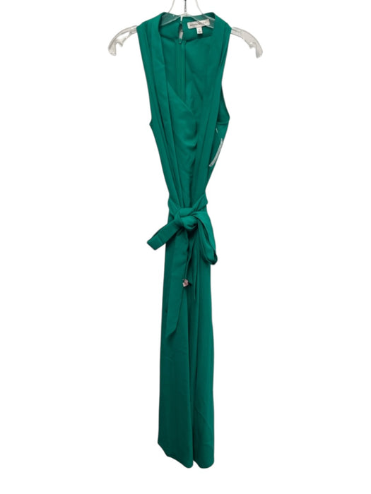 Banana Republic Size 4 Green Viscose Blend Wrap Sleeveless Maxi Dress Green / 4