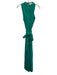 Banana Republic Size 4 Green Viscose Blend Wrap Sleeveless Maxi Dress Green / 4