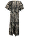 Anthropologie Size S Black & Cream Cotton painted stripe Short Sleeve Midi Dress Black & Cream / S