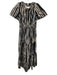 Anthropologie Size S Black & Cream Cotton painted stripe Short Sleeve Midi Dress Black & Cream / S