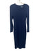Quince Size S Blue Tencel Blend Ribbed Long Sleeve Dress Blue / S