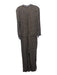 ETT Twa Size 6 Black Blue & Red Print Rayon Straight Leg Long Sleeve Jumpsuit Black Blue & Red Print / 6