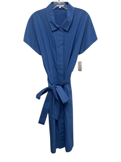 COS Size S Blue Cotton Short Sleeve Button Up & Collar Dress Blue / S