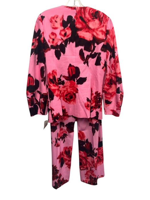 Tuckernuck Size S/M Pink & Red Polyester Wide Leg Floral Side Zip Pants Suit Pink & Red / S/M