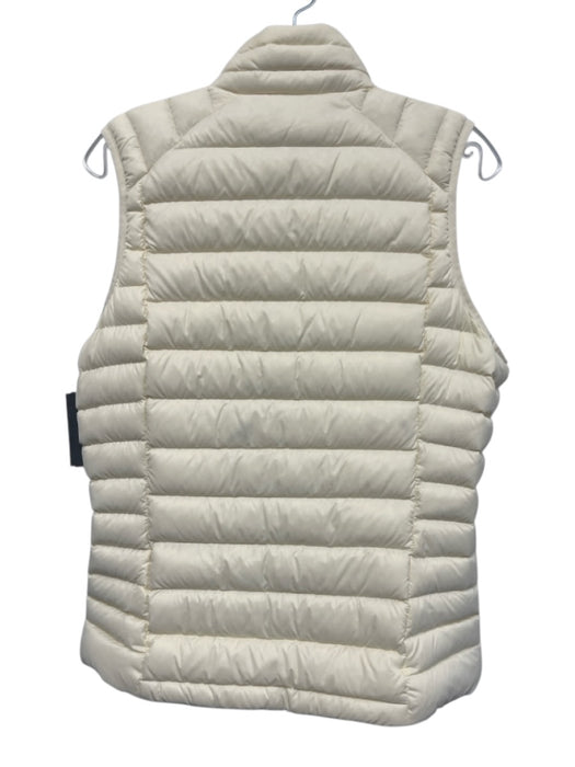 Patagonia Size M Cream Nylon Blend Goose Down Full ZIp Zip Pockets Puffer Vest Cream / M